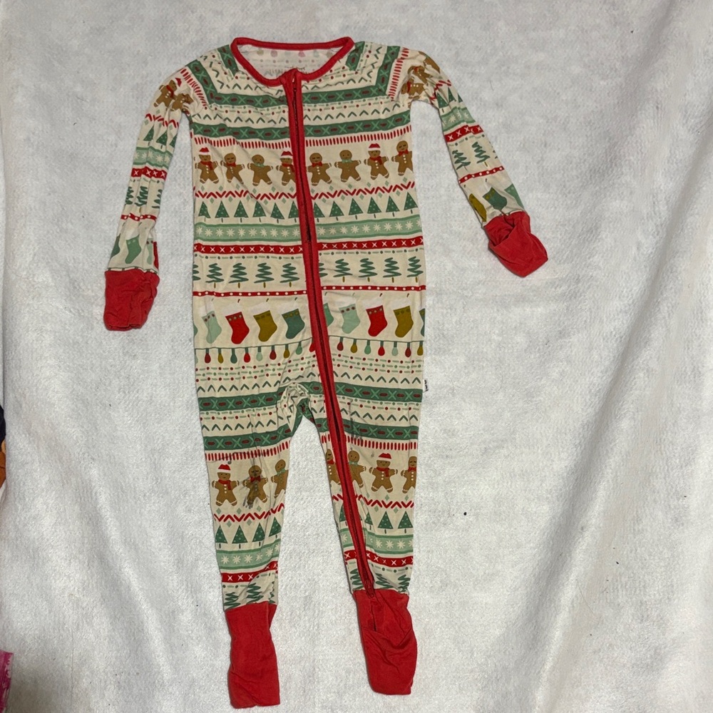 Festive Red and Green Kids One Piece